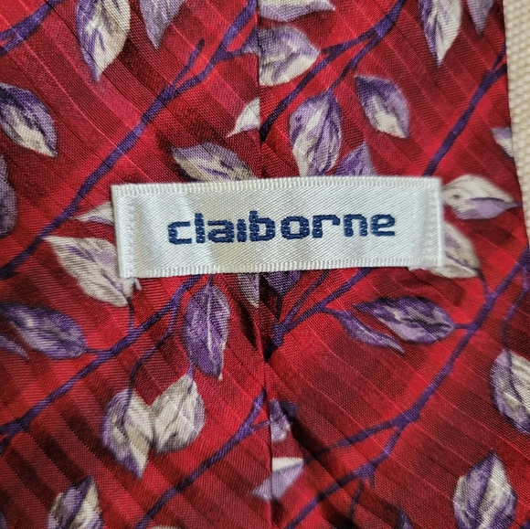 CLAIBORNE Floral Silk Tie - Picture 5 of 8